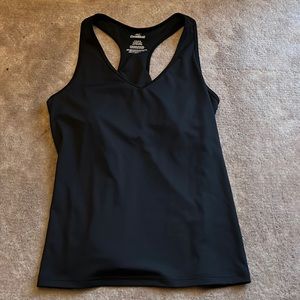 Nordic track black workout tank top with built in bra/support, XL